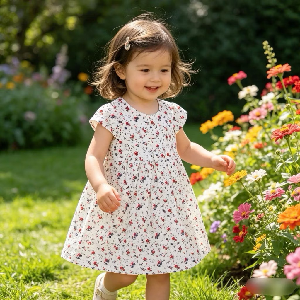 [Kho Mỹ Đình] 3m-6y(4-24kg) D8951 Váy hoạ tiết hoa 