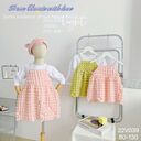 [Kho Mỹ Đình] 22V039 Set váy yếm xốp 2 chi tiết 2 màu size 80-130