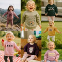 [Kho Mỹ Đình] 3m-4y(4-16kg) C5598 Bộ nỉ dài tay xuất dư nhiều màu xinh yêu cho bé C6020