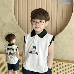 [Kho Mỹ Đình] 80-140(8-29kg) LCHB038 Bộ tanktop cổ polo cho bé trai 