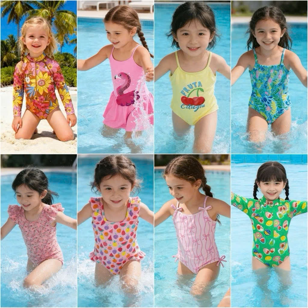 [Kho Mỹ Đình] 8-35 kg Boi04 Đồ bơi bé gái xuất dư nhiều mẫu A1953
