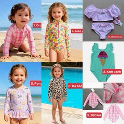 [Kho Mỹ Đình] Boi05 3-17 kg (3m - 36m) Đồ bơi xuất dư size nhí cho bé nhiều thương hiệu