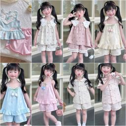[Kho Mỹ Đình] 1-6y(9-26kg) OP Bộ mặc hè cho bé gái nhiều mẫu siêu xinh