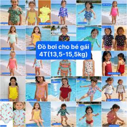 ￼[Sale lẻ size] 4 tuổi (13.5 - 15.5 kg) Đồ bơi bé gái , đồ mùa hè cho bé lẻ size giá tốt