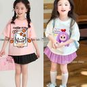 [Kho Mỹ Đình] 2/3-11/12 tuổi(12-45kg) ELN Set áo mix chân váy cho bé gái mặc hè hoạ tiết dễ thương