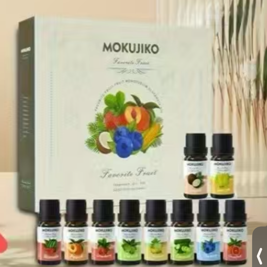 [Kho Long Biên] Bộ 10 Chai Tinh Dầu Thơm MOKUJIKO Favorite Fruit, hương trái cây tự nhiên, khử mùi