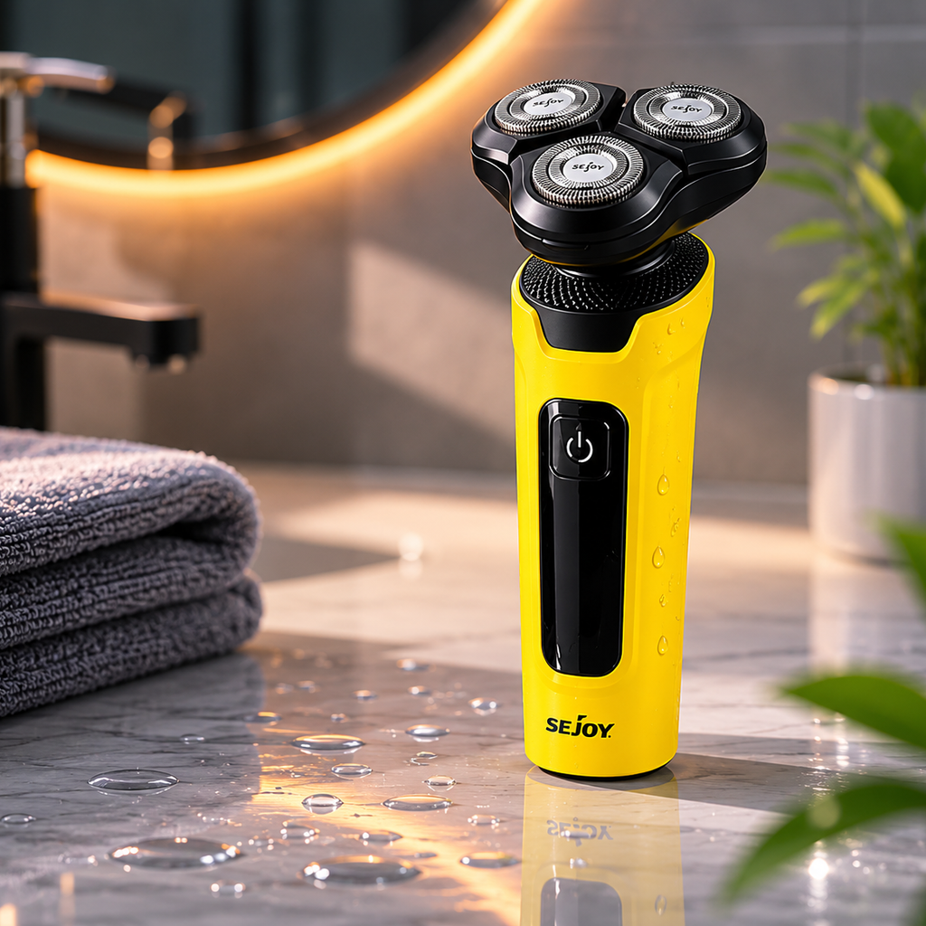 Máy Cạo Râu Điện Đa Năng Sejoy 5in1 – Cạo râu, tỉa tóc, cắt lông mũi, massage, rửa mặt - MÀU VÀNG 