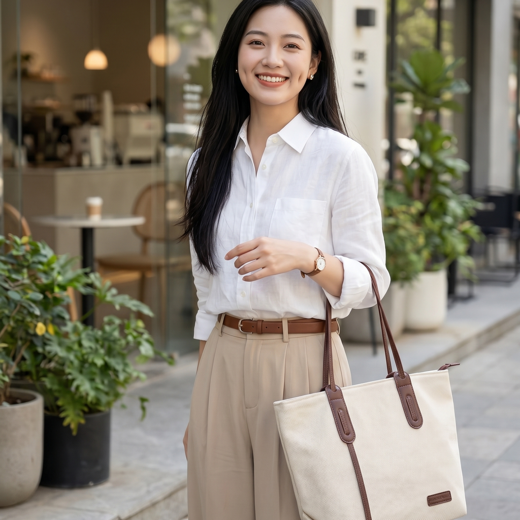 Túi công sở vải dệt dày dặn