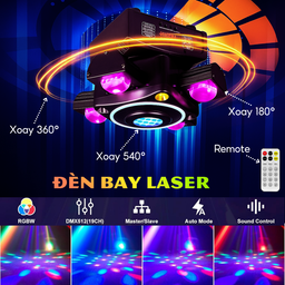 Đèn sự kiện đèn bay theo nhạc 4 cánh cao cấp (có khiển rời)