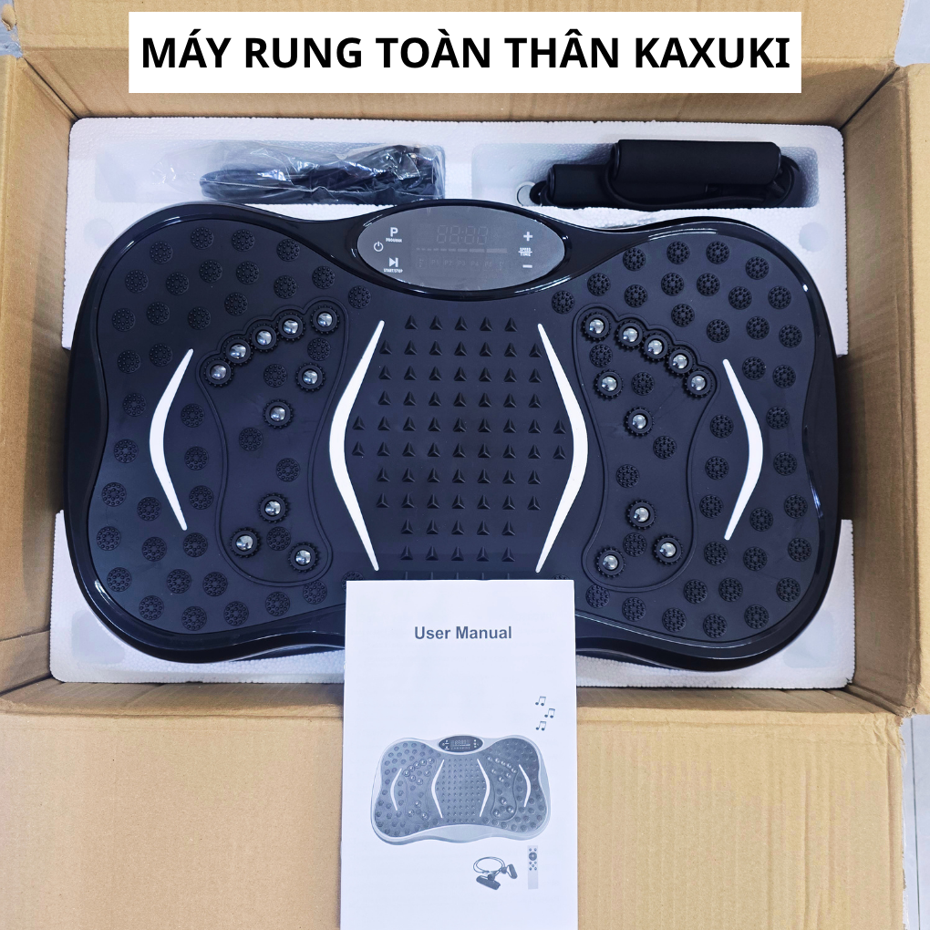 Máy rung toàn thân giảm mỡ Vibration Plate Kaxuki tích hợp loa nghe nhạc Bluetooth