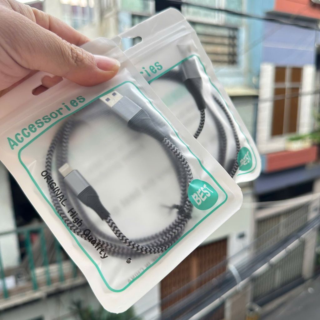 Cáp sạc dù usb to linghting 2.4A ( nội địa )