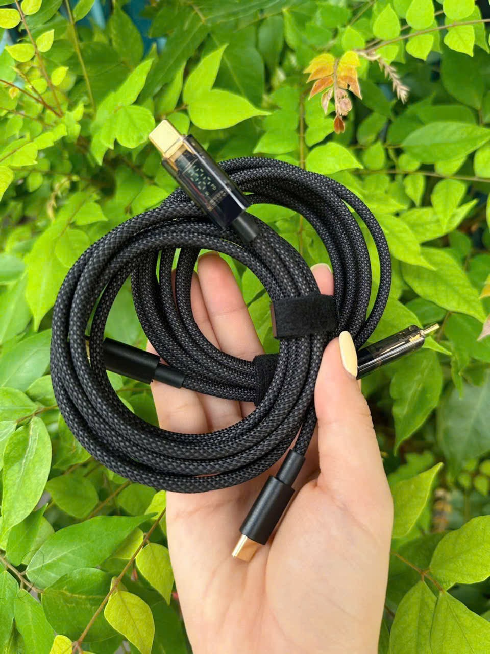 Cáp dù C to C 100W ( Báo công suất sạc ) Hàng trần