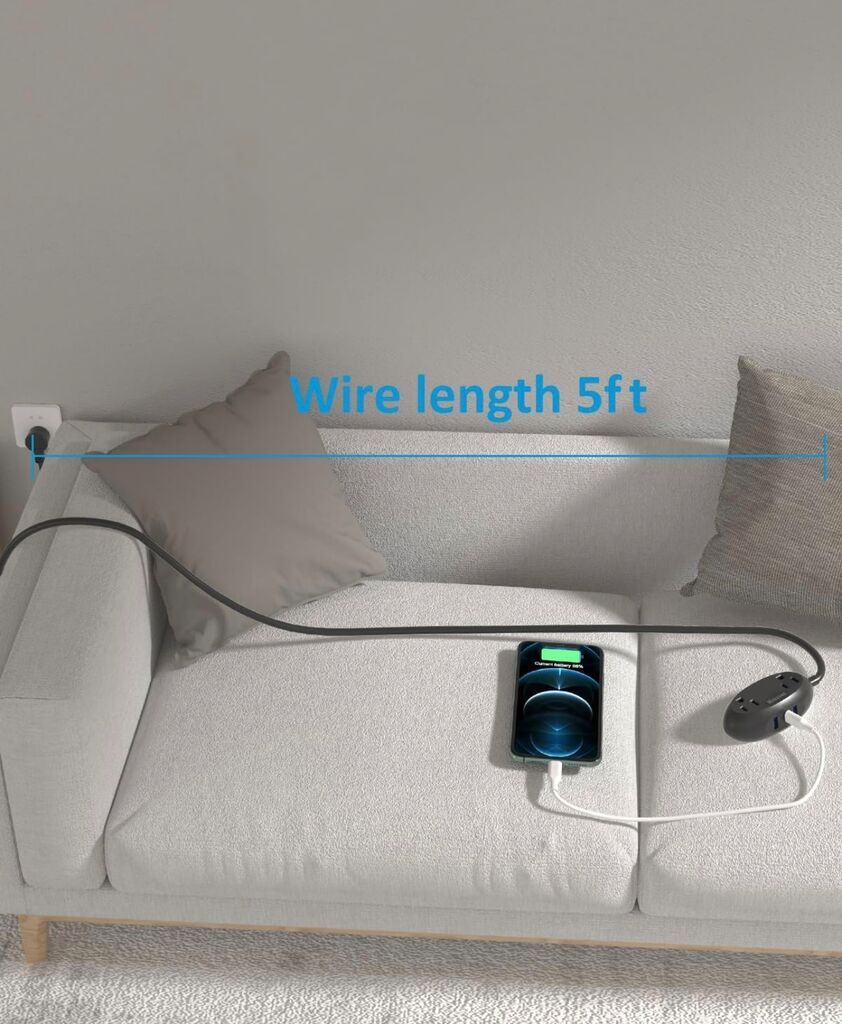 Ổ cắm điện đa năng Meauvan US06 (hàng Amazon Mỹ ), 2 ổ 220V , 2 USB-A + 1 USB-C - Ảnh 6