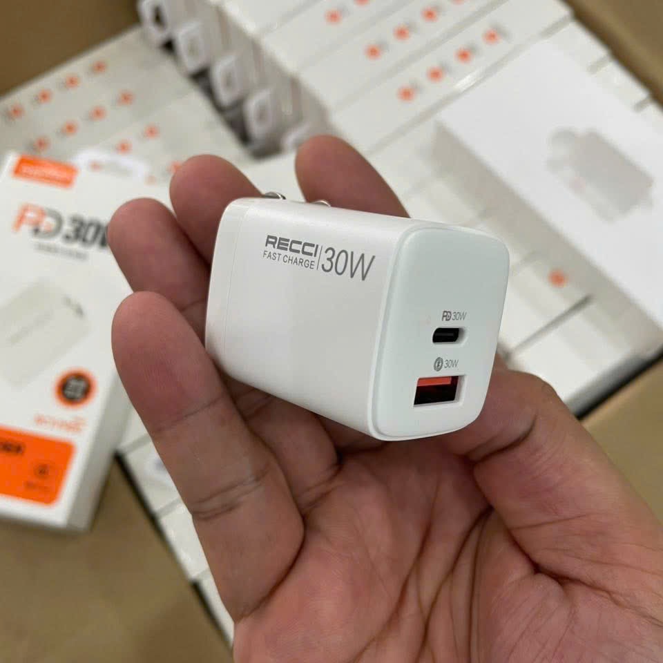 Củ sạc nhanh 30W hãng RECCI RCT-P40C, 2 cổng sạc A+C - Ảnh 10