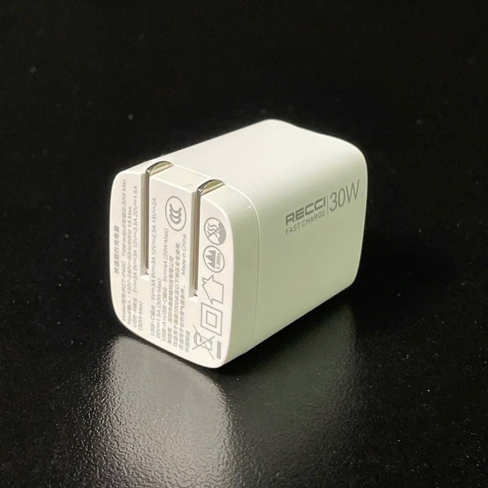 Củ sạc nhanh 30W hãng RECCI RCT-P40C, 2 cổng sạc A+C - Ảnh 6