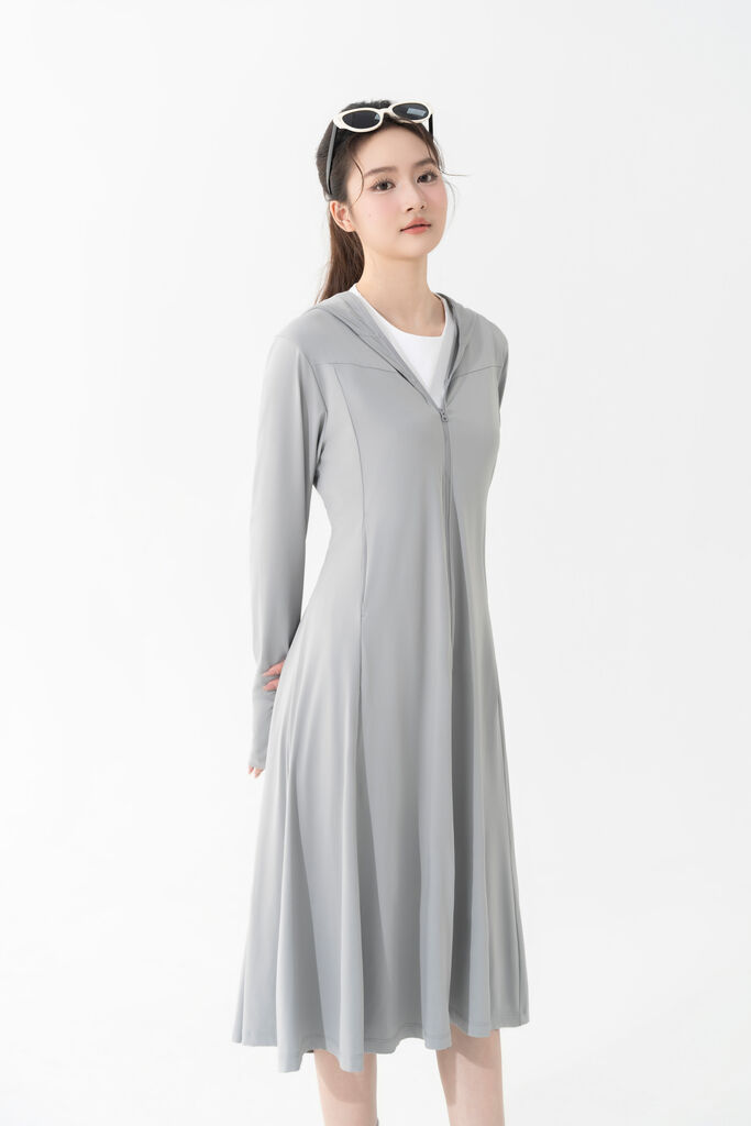 Áo Chống Nắng Toàn Thân Nữ TOGETHER, Áo Khoác Chống Nắng UPF50+ Vải Thun Lạnh Cooltouch - Ảnh 9