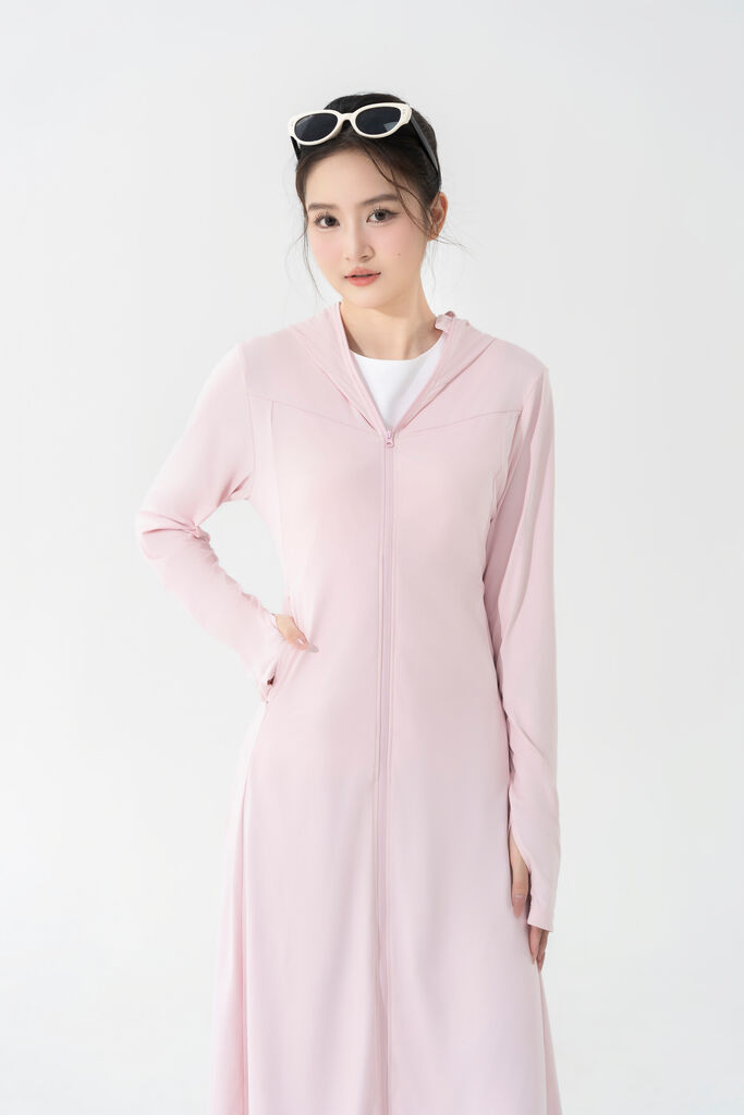 Áo Chống Nắng Toàn Thân Nữ TOGETHER, Áo Khoác Chống Nắng UPF50+ Vải Thun Lạnh Cooltouch