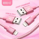 Set 2 chiếc dây cáp sạc iPhone dây dù dài 1M2 & 1M8 hãng Hriore ( hàng Amazon) Cáp USB to Lightning