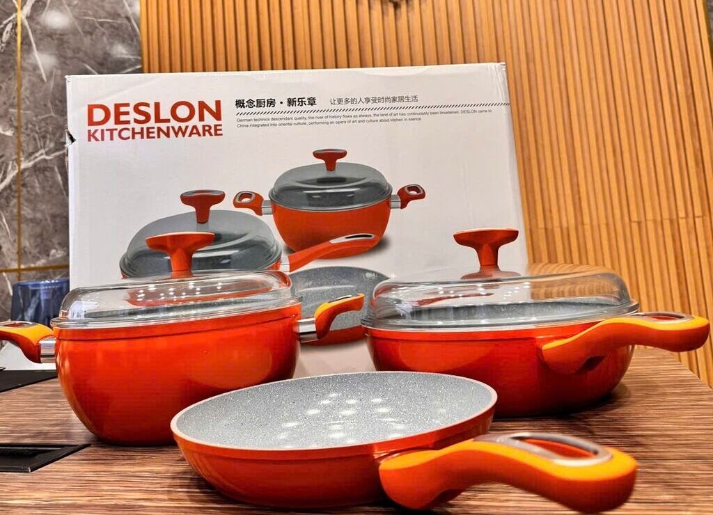 Bộ Nồi Chảo Chống Dính DESLON Kitchenware - dùng được cho bếp từ, ko chứa PFOA