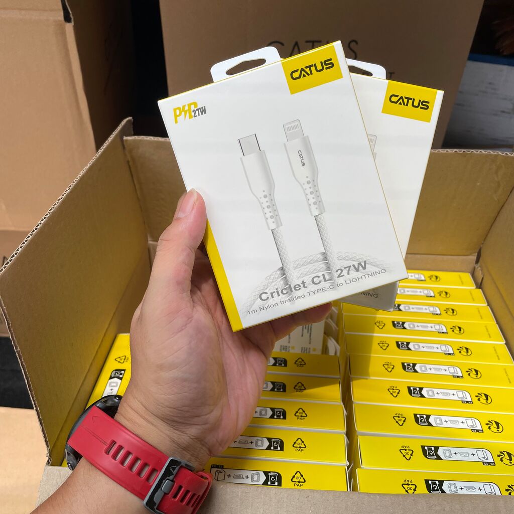 Cáp sạc nhanh PD 27W CATUS DU-CL06 (Type-C to L) dây dù trắng - Ảnh 3