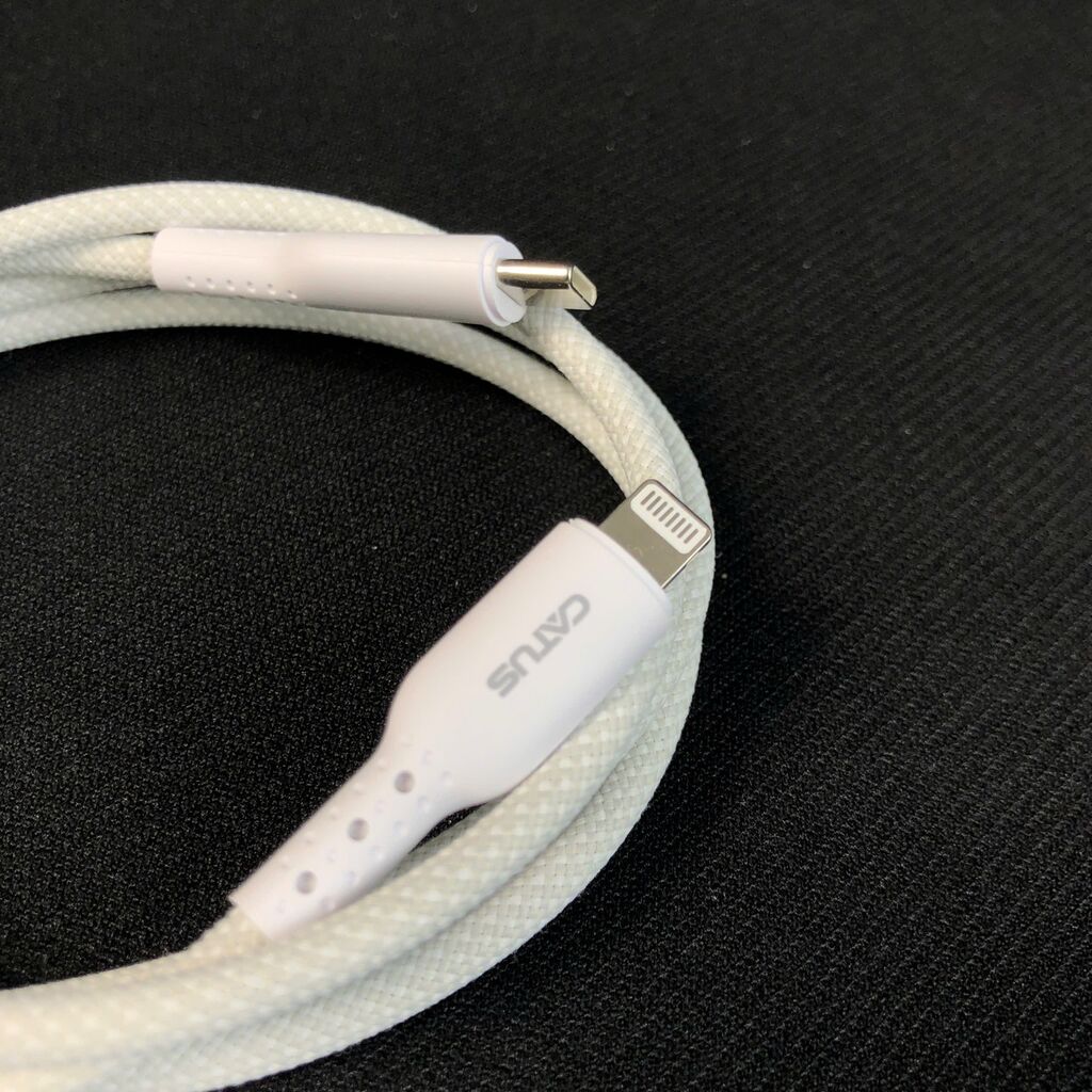 Cáp sạc nhanh PD 27W CATUS DU-CL06 (Type-C to L) dây dù trắng - Ảnh 4