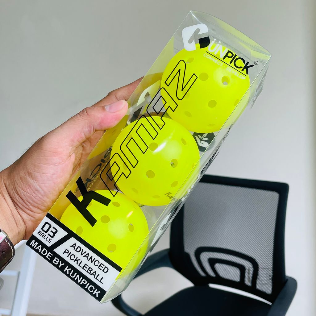 Bóng Pickleball Kamaz đạt chuẩn USAPA chính hãng Kunpick (Hộp 3 quả bóng thi đấu) - Ảnh 3