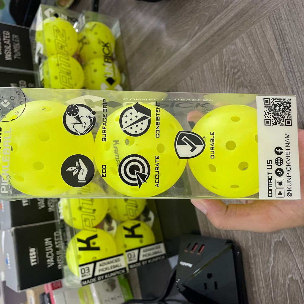 Bóng Pickleball Kamaz đạt chuẩn USAPA chính hãng Kunpick (Hộp 3 quả bóng thi đấu) - Ảnh 7