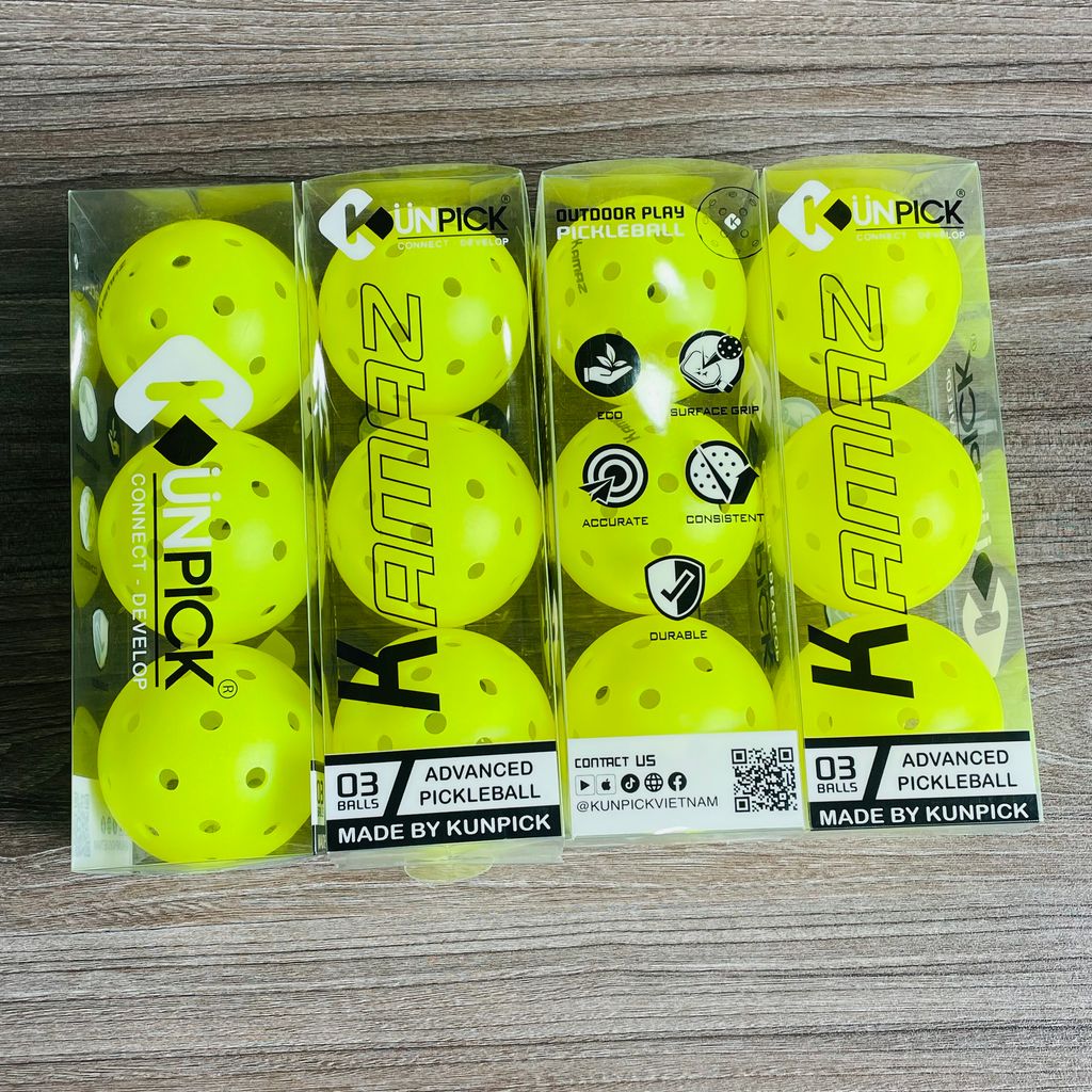 Bóng Pickleball Kamaz đạt chuẩn USAPA chính hãng Kunpick (Hộp 3 quả bóng thi đấu) - Ảnh 10