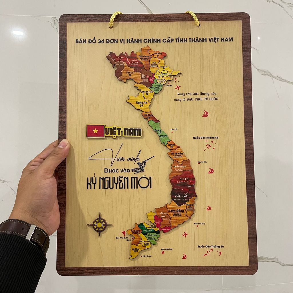 BẢN ĐỒ GỖ VIỆT NAM 34 TỈNH THÀNH - Ảnh 2
