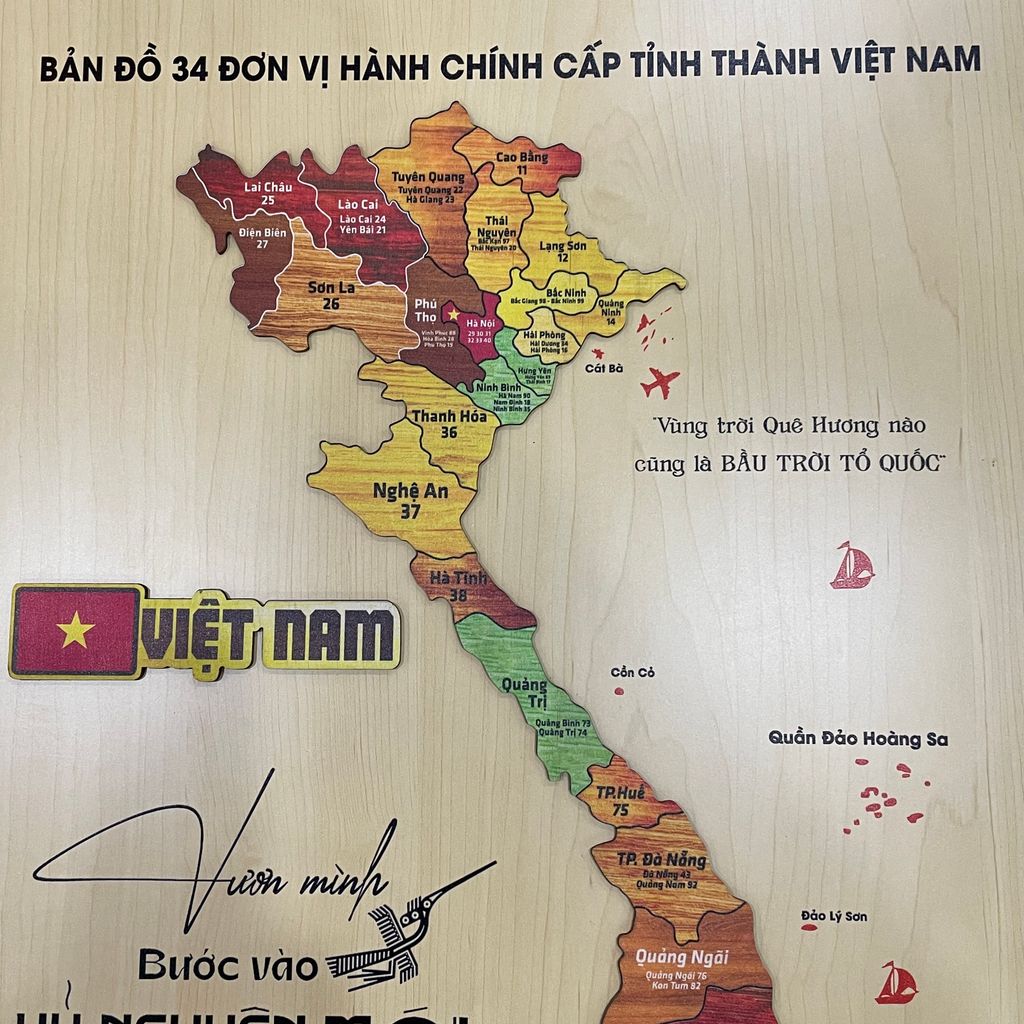 BẢN ĐỒ GỖ VIỆT NAM 34 TỈNH THÀNH - Ảnh 8