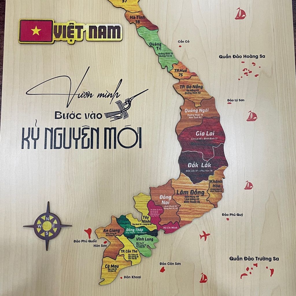 BẢN ĐỒ GỖ VIỆT NAM 34 TỈNH THÀNH - Ảnh 9