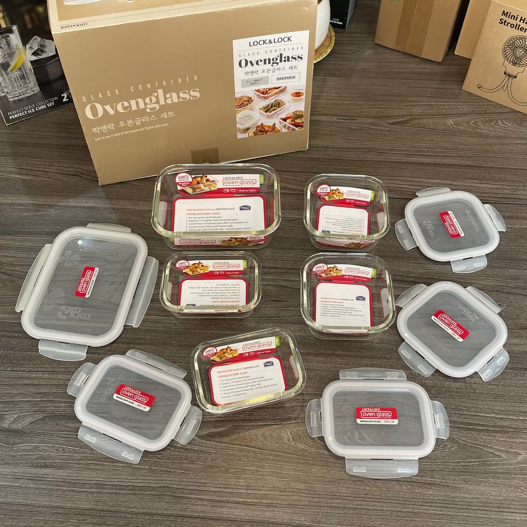 Bộ 5 hộp đựng thực phẩm thủy tinh Lock&Lock LLG445S5 - Ảnh 2