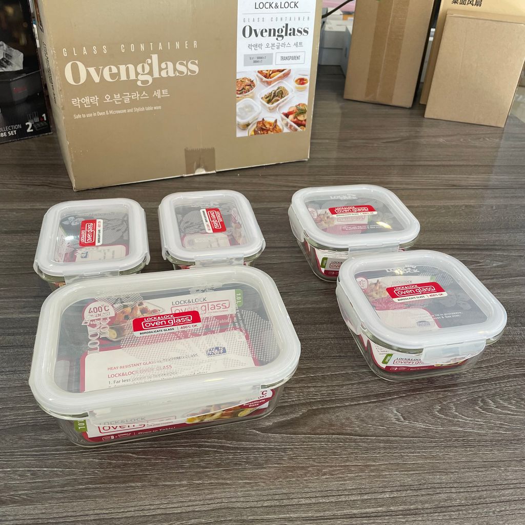 Bộ 5 hộp đựng thực phẩm thủy tinh Lock&Lock LLG445S5 - Ảnh 3