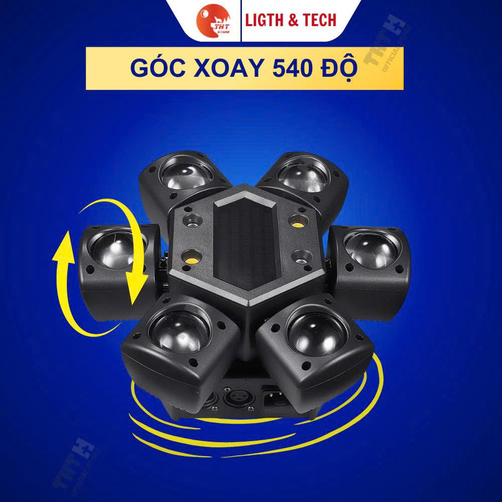 Đèn Sân Khấu Moving 6 Cánh Điện Tử THT SHOP đèn sân khấu DJ, đèn bay phòng đèn karaoke quán bar tiệc