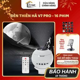 Đèn Thiên Hà V7 Pro THT DECOR Đèn Chiếu Vũ Trụ Kết Nối Bluetooth Nhạc Trắng Đèn V7