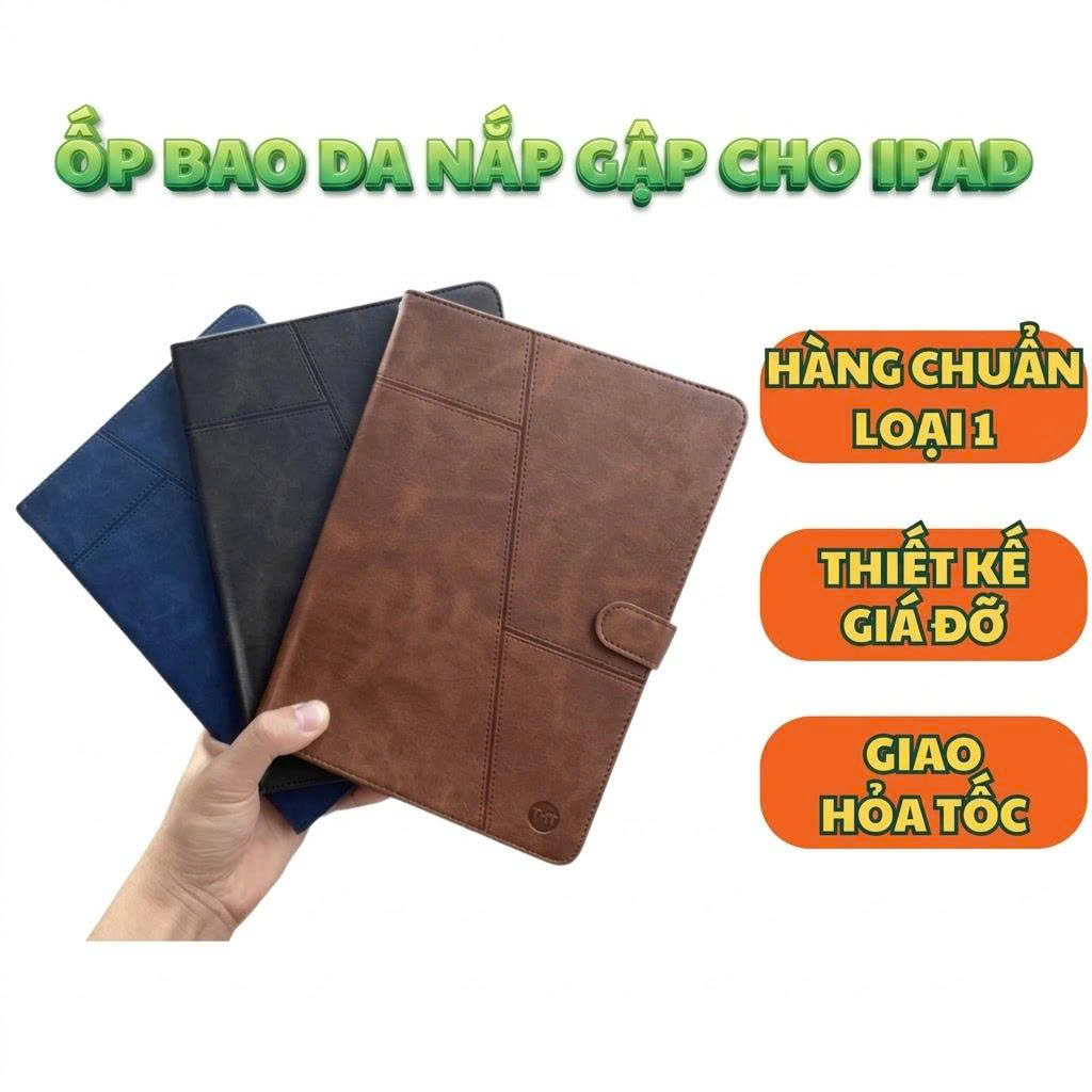 Bao da Ipad nắp gập THT Cho Ipad 2/3/4 Ipad 5/6/7 Ipad pro 10.2/10.5 Ipad Air4 10.9/11