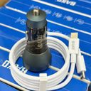 [FULL VAT] Tẩu sạc chính hãng Baiko CA-08 Gồm : 1 cổng USB + 2 cổng C sạc nhanh 67W Kèm dây CtoC 60W