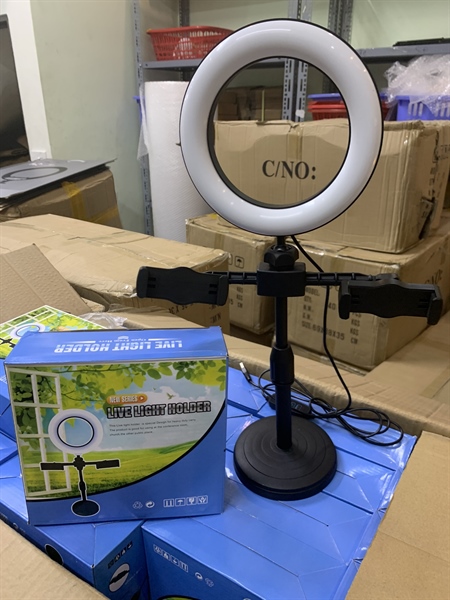 Giá Đỡ Livestream 2 Điện Thoại S3 + Đèn LED 3 Màu Chỉnh Sáng Xoay 360° Quay Video TikTok - Ảnh 2
