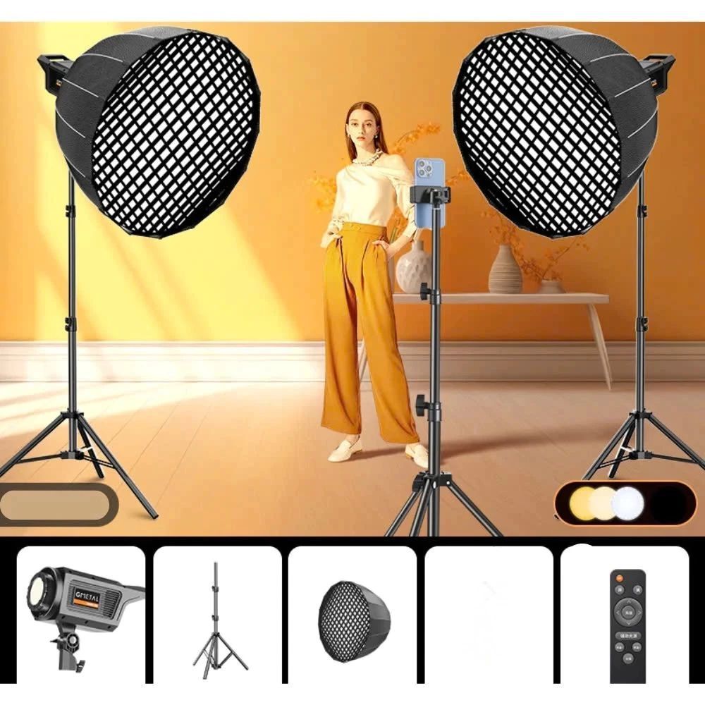 Bộ Đèn Livestream Softbox Tổ Ong Parabolic P90 ( Đường kính chụp 90cm )  , P65 ( Đường kính 65cm )