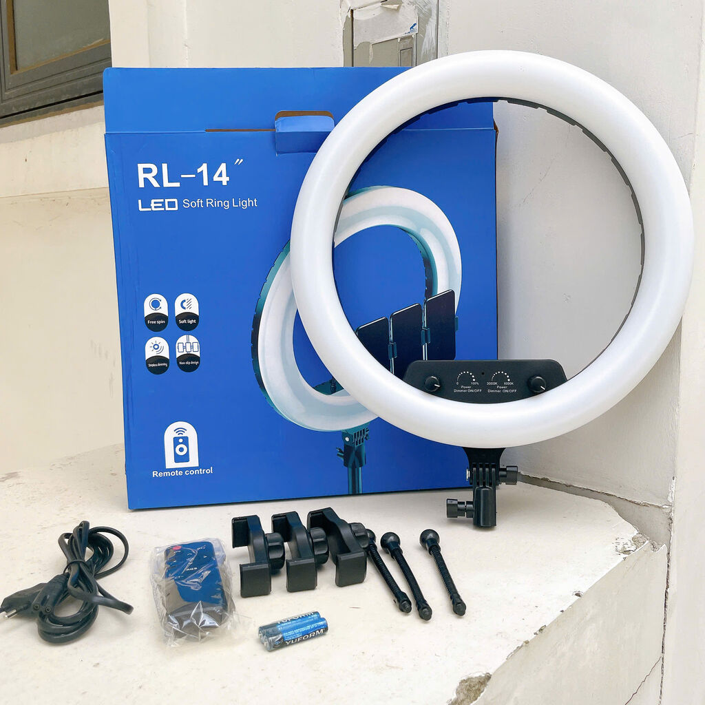 Combo Đèn RL14B 36cm + 3 Kẹp ĐT+ Remote Kèm Chân 8819 - 0.8Kg - Ảnh 2