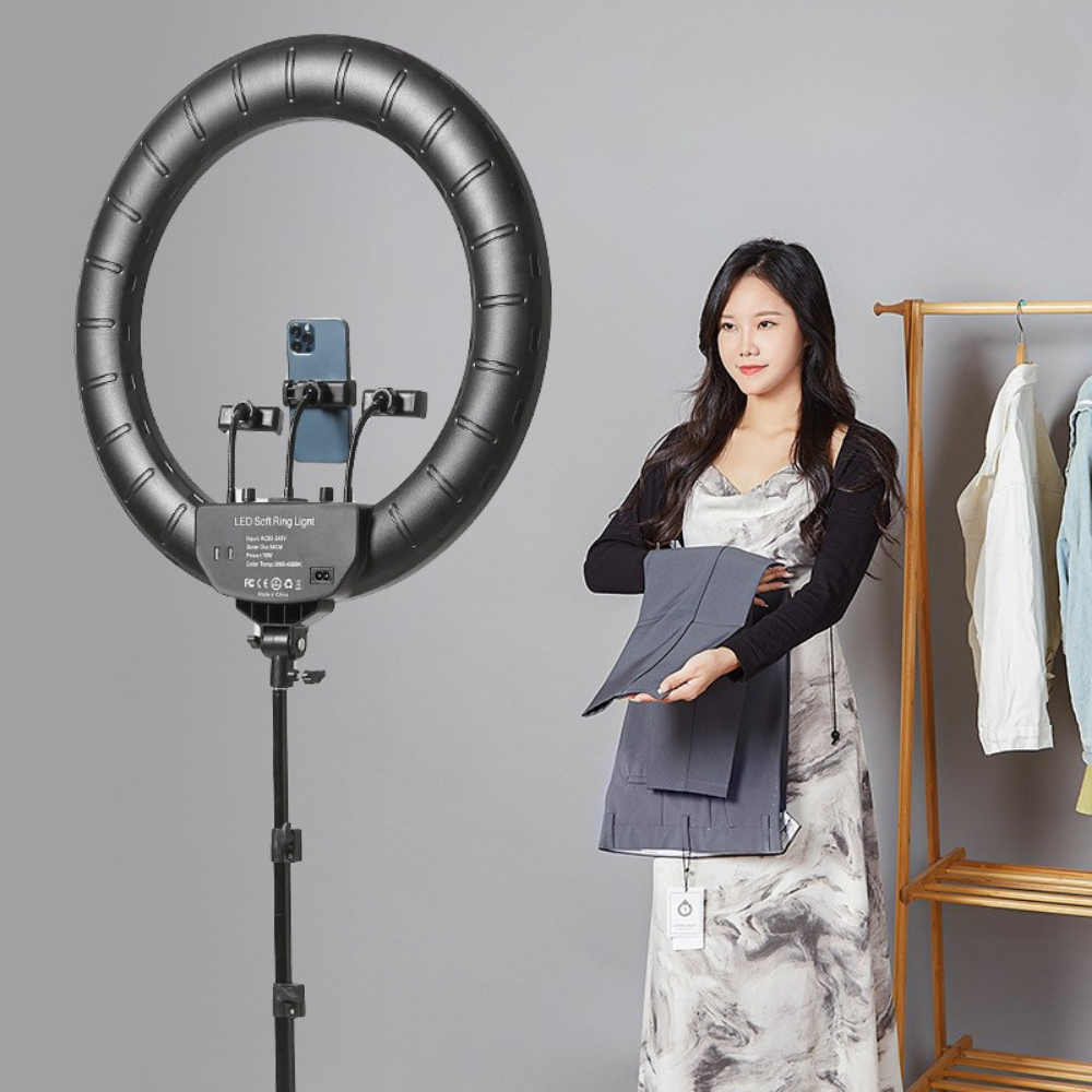 Bộ Đèn RL21B 45cm + 3 Kẹp ĐT+ Remote Kèm Chân Linco 8806 1,5kg