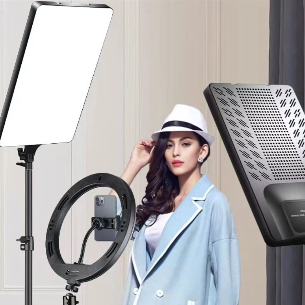 Bộ Đèn Led Chữ Nhật Hỗ Trợ Studio Chụp Ảnh Livetream M777 Kèm Chân đèn 8819 - Ảnh 6