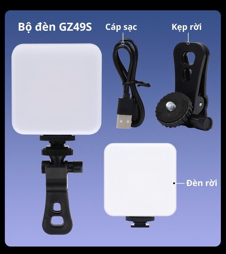 Đèn Led Kẹp Điện Thoại Selfie GZ49S – Tiện lợi mọi lúc, mọi nơi