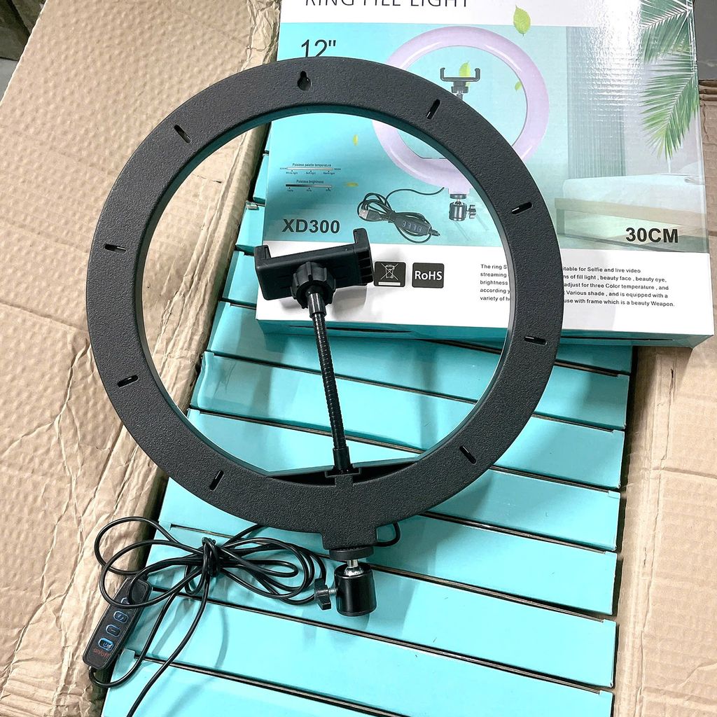 Bộ Đèn Livestream XD300 Size 30cm Kèm Chân 8819 1.5kg Cao 2m1  - Ảnh 5