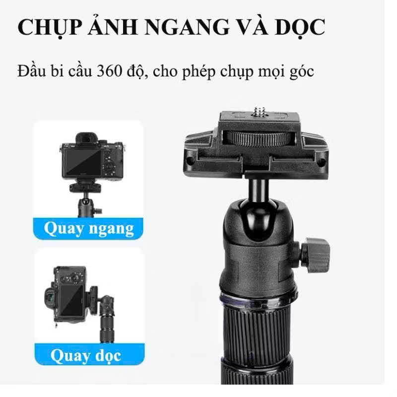 Chân Máy Ảnh Điện Thoại Tripod Yunteng VCT-180 – Chất Liệu Kim Loại - Nhỏ Gọn Tiện Lợi - Cao Tối Đa  - Ảnh 6