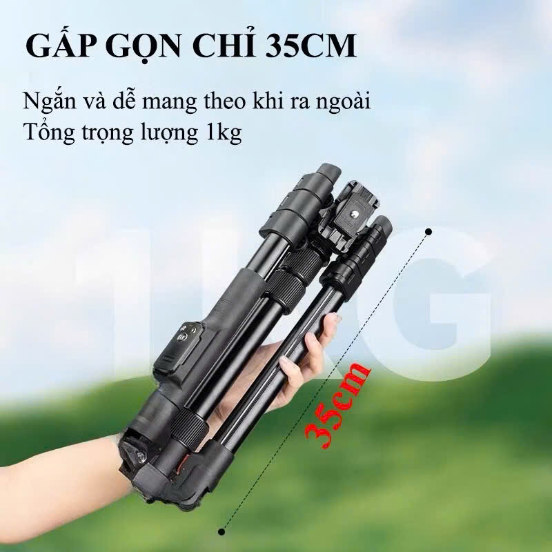 Chân Máy Ảnh Điện Thoại Tripod Yunteng VCT-180 – Chất Liệu Kim Loại - Nhỏ Gọn Tiện Lợi - Cao Tối Đa  - Ảnh 2