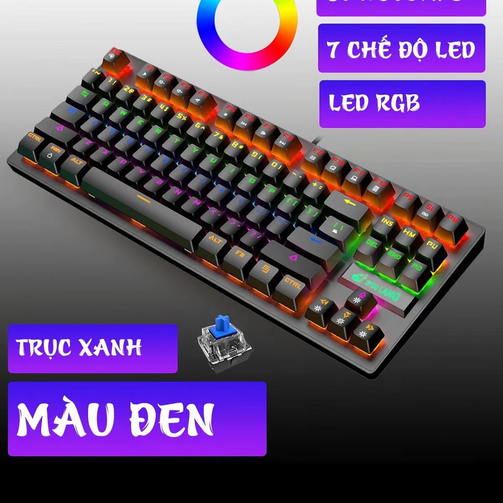     Bàn Phím Cơ Gaming ZIYOULANG K2 LED RGB 87 Phím Switch