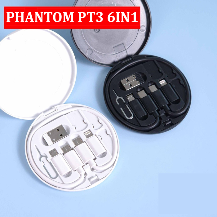 cáp sạc đa năng 6in1 PHANTOM PT3 - Ảnh 3