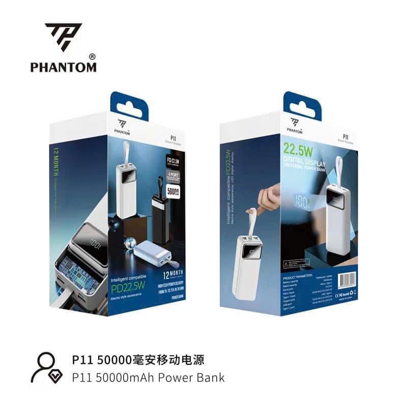 PIN PHANTOM P11 50.000mah Sạc nhanh
