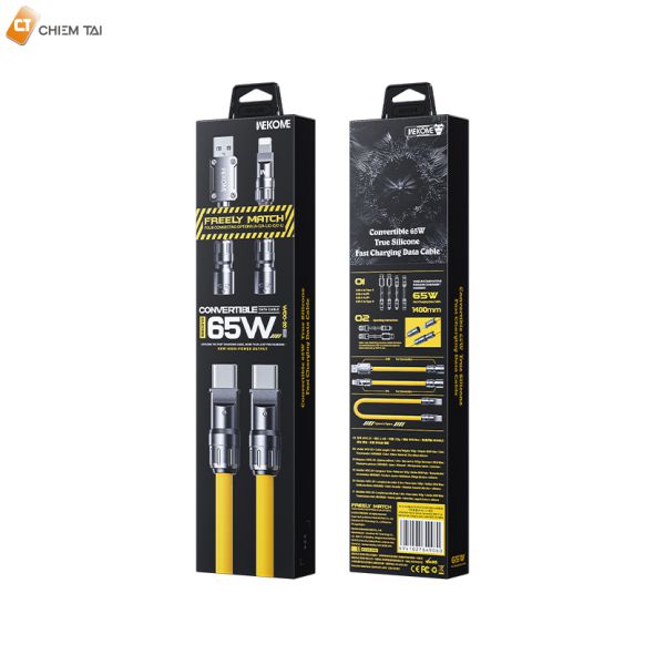 Cáp Wekome wdc20 đa năng 4in1  65W
